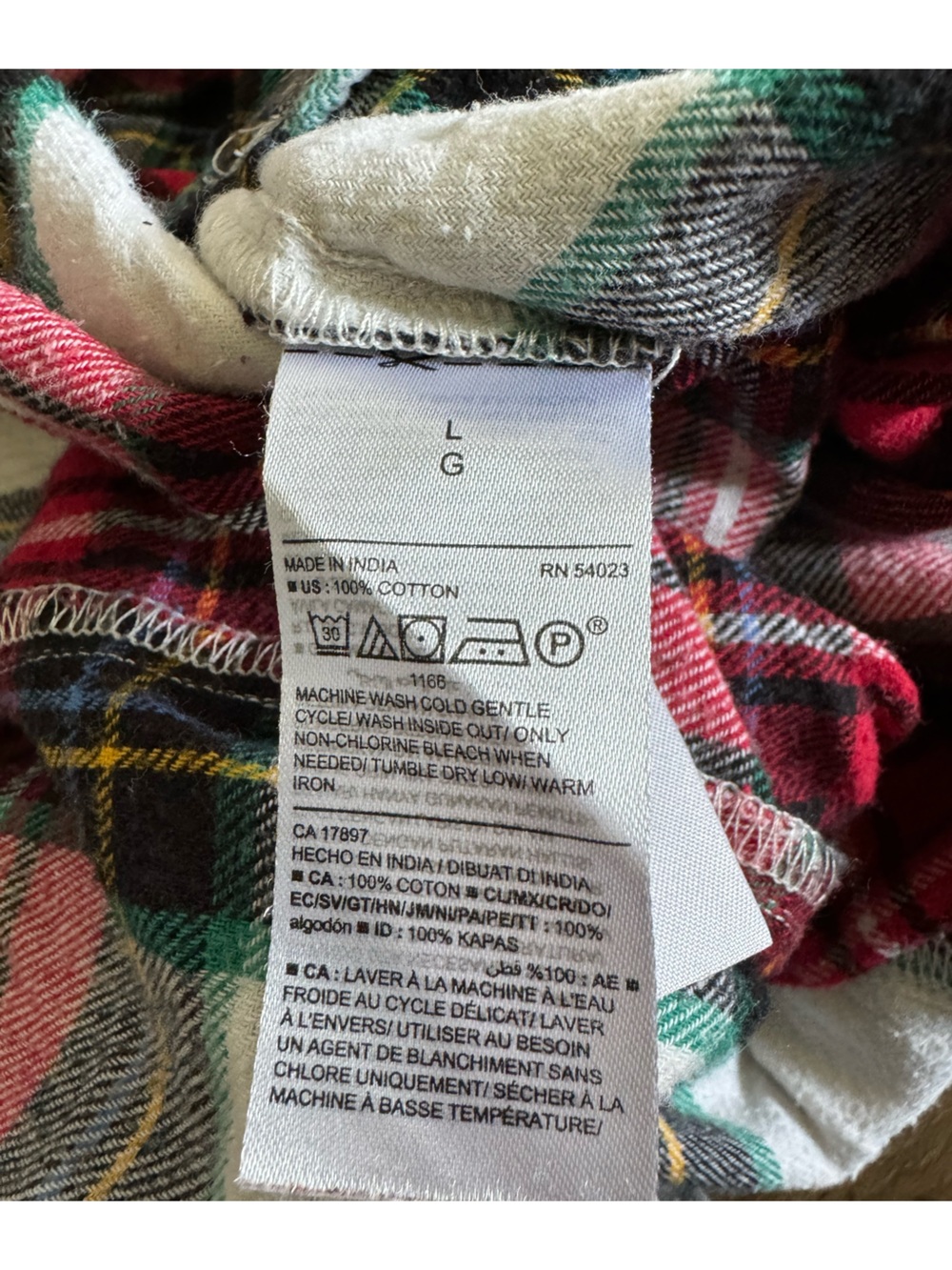 Women’s Black Buffalo Plaid & Red Plaid Flannel Pajama Pants - 2-Pack - Picture 5 of 5